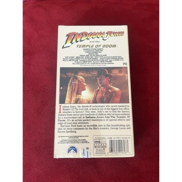 RARE UPC VARIANT 1989 INDIANA JONES & THE TEMPLE OF DOOM VHS TAPE FACTORY SEALED - Picture 2 of 7